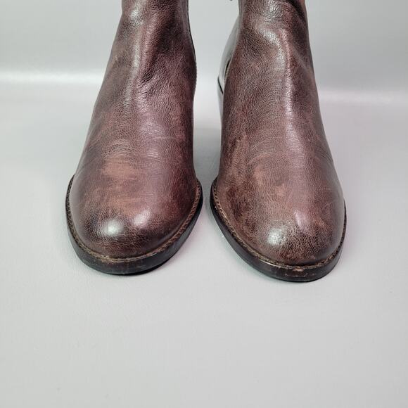 Womens Frye Jolene Inside Zip Short Brick Red Brown Boots Size 7.5 M Bootie - Picture 6 of 14